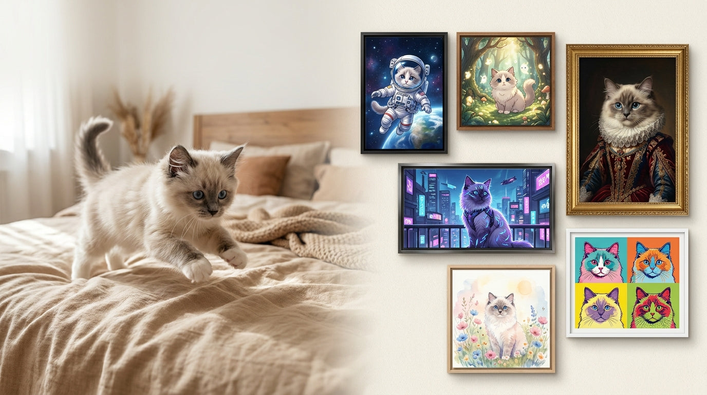 ワンニャンアトリエ ペット写真AIアート変換 サービス紹介画像