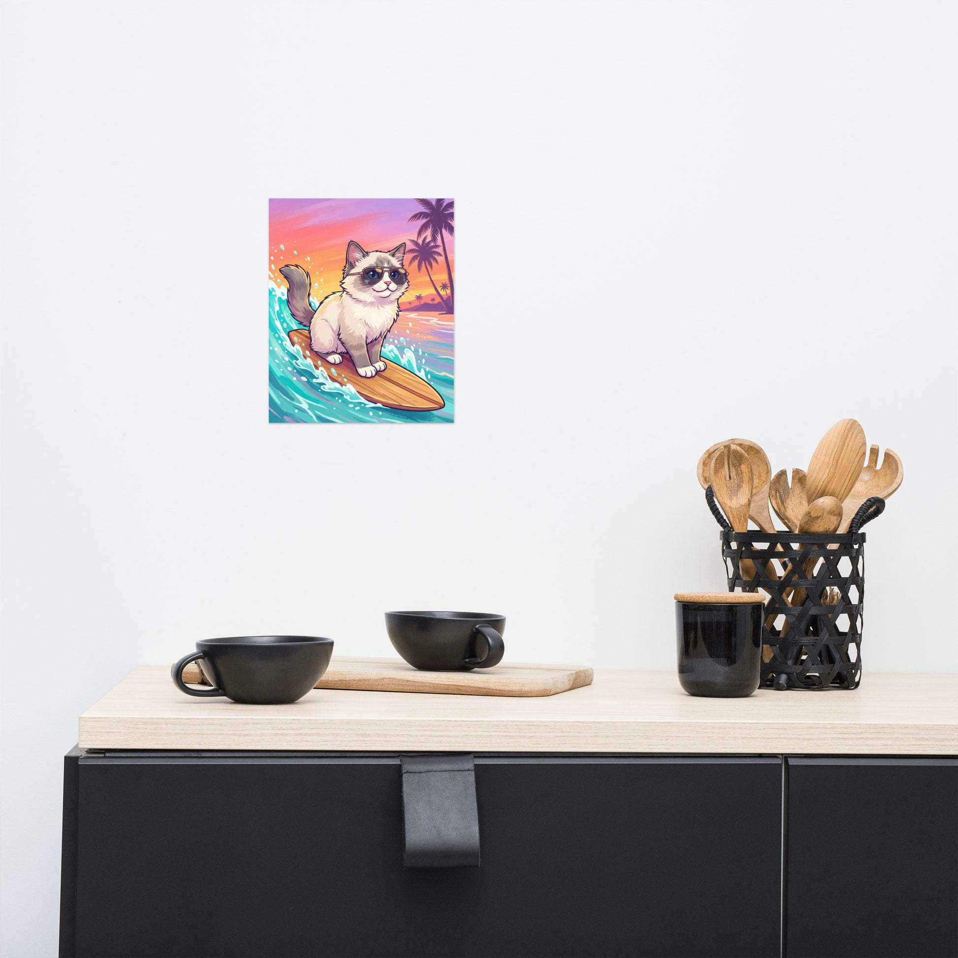 ペット似顔絵アートポスター Sサイズ（約20×25cm）プレミアム光沢紙