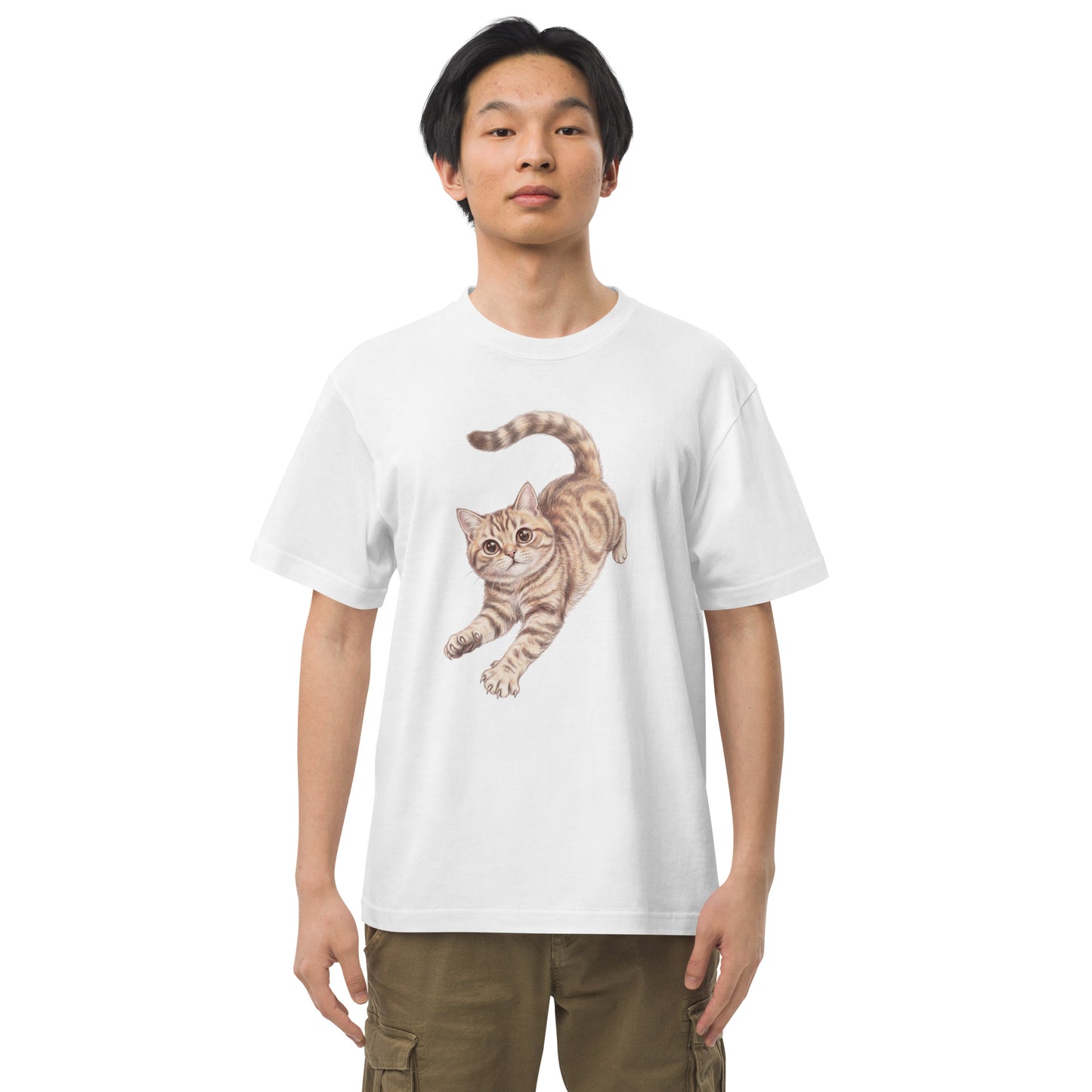 ペット似顔絵Tシャツ ホワイト 着用イメージ