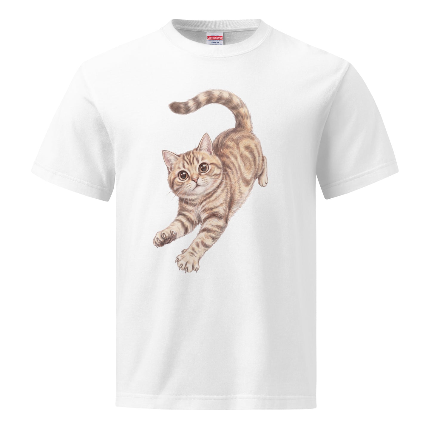 ペット似顔絵Tシャツ ホワイト 正面 ユニセックス AIアートプリント