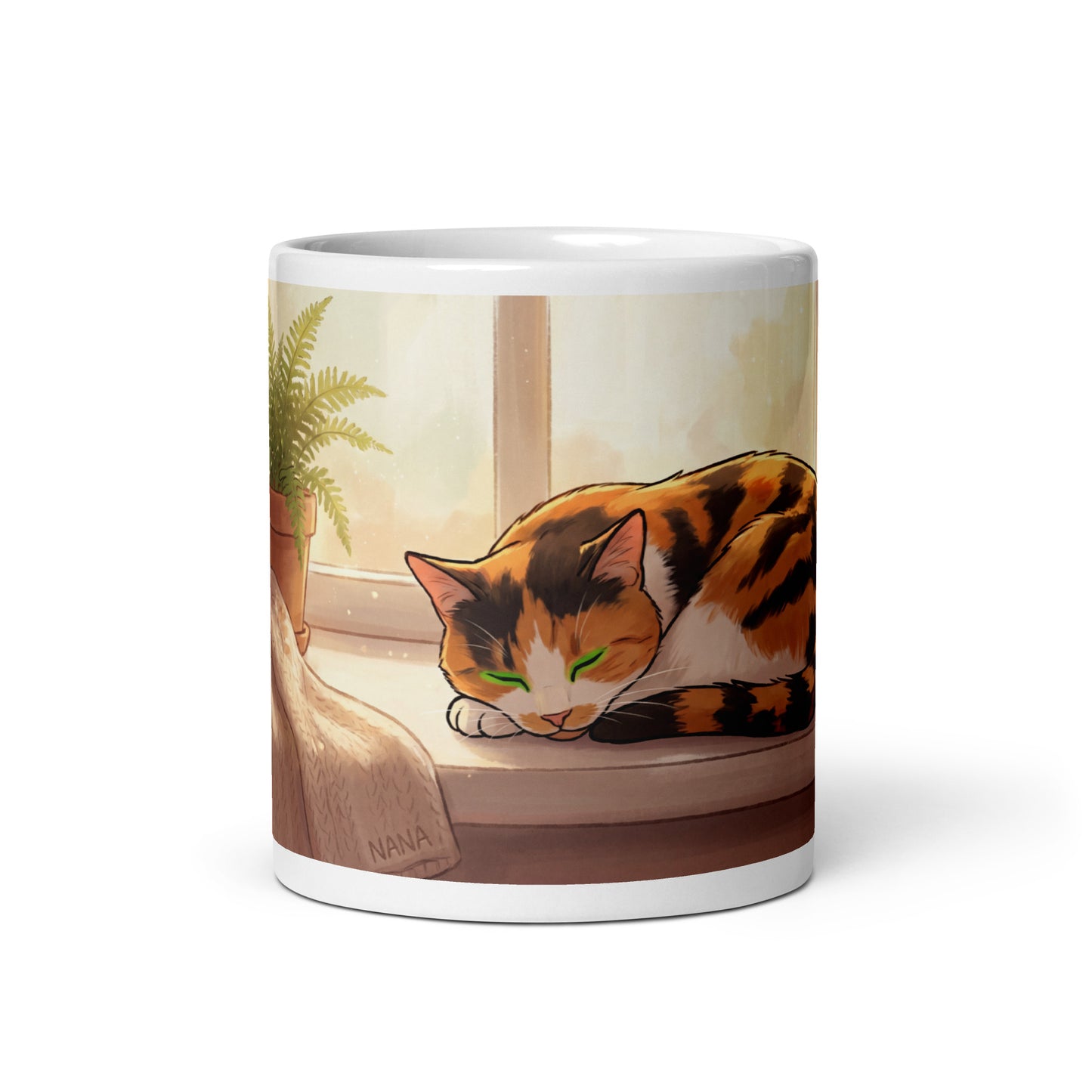 ペット似顔絵マグカップ 白 11oz 正面 AIアートプリント